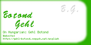 botond gehl business card